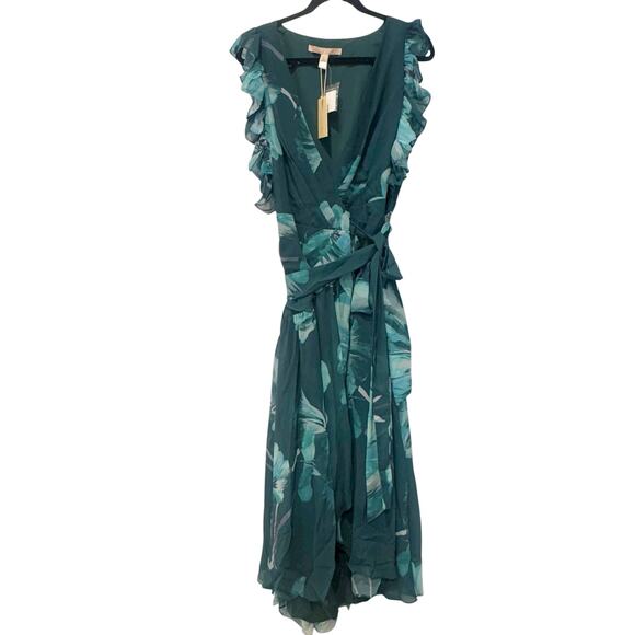 Hutch Women's Beck Maxi Wrap Dress V-Neck Cap Sleeves Floral Green Size XS NWT - Picture 6 of 12